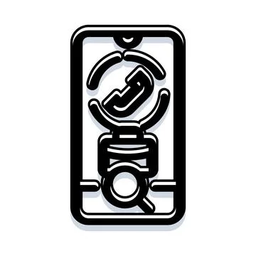 Smartphone finding contact for communication technology Stock Illustration