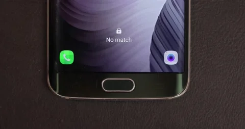 Smartphone Fingerprint Sensor No Match Stock Footage 175492411