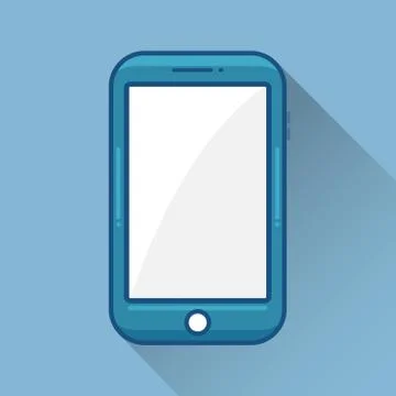 Smartphone Flat Design. illustrator vector. Stock Illustration