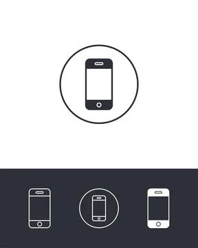 Smartphone Flat Icons Stock Illustration
