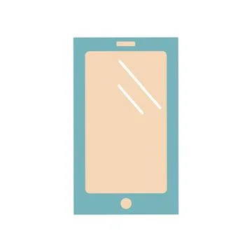 Smartphone flat vector illustration isolated on white background Stock Illustration