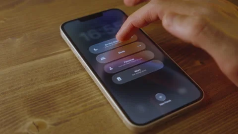 Smartphone focus mode activation close up Vídeo Stock 327439826