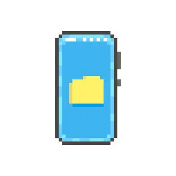 Smartphone with folder with files on the screen Stock Illustration