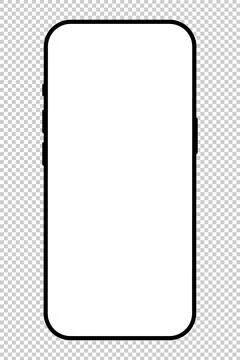Smartphone frame, backdrop mockup. Gadget symbol icon. Black Mobile phone with Stock Illustration