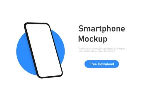 Smartphone frame blank screen. 3d vector isometric illustration cell phone Stock Illustration