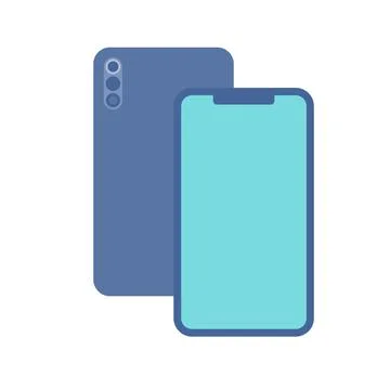 Smartphone front and back イラスト素材