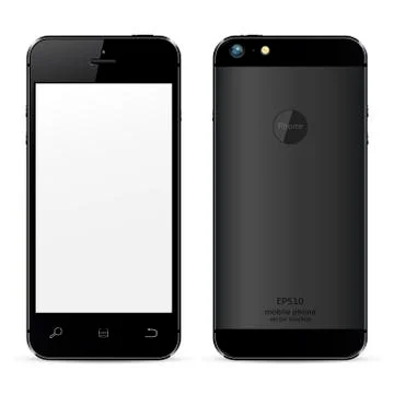 Smartphone front and back mockup Stock Illustration