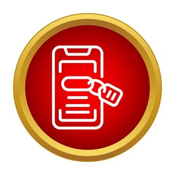 Smartphone generating digital key for secure access system Stock-Illustration