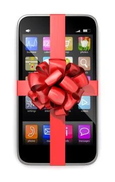 Smartphone gift Stock Illustration