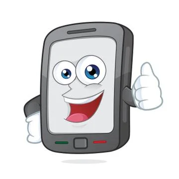 Smartphone giving thumb up Stock Illustration