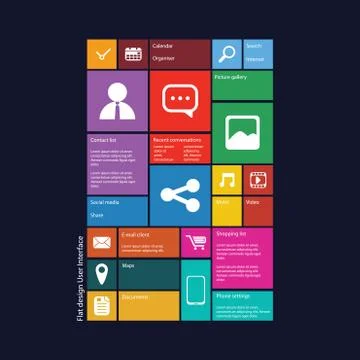 Smartphone graphic user interface vector illustration Stock Illustration