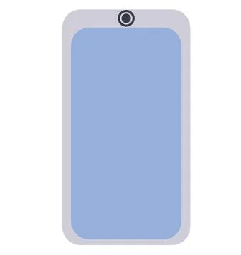 The smartphone is gray with a deep screen. Modern gadget. Vector stock illust Stock Illustration