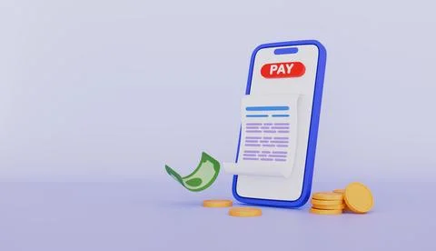 Smartphone with green dollar, Business for e-commerce service or app Stock Illustration