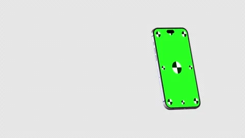 Smartphone with green screen and marks for tracking. Stock Footage 281635111
