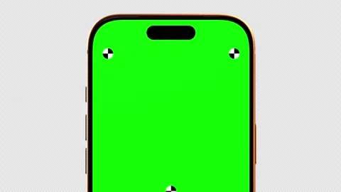 Smartphone Green Screen Closeup Tilt Up Alpha Channel Stock Footage 343638650