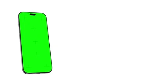 Smartphone with a green screen featuring dynamic animations from right to l.. Stock Footage 310255680