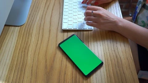 Smartphone with green screen. Stock Footage 108787108