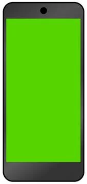 Smartphone green screen Stock Illustration