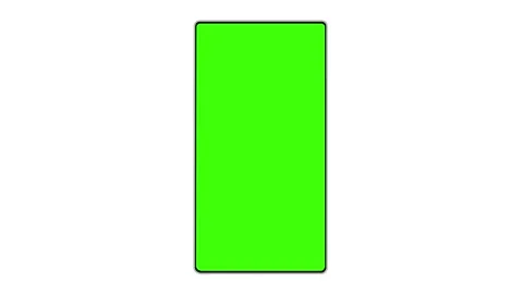 Smartphone with green screen isolated on white background. 4K animation with mob Stockbeeldmateriaal 341495734