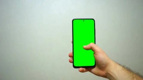 Smartphone green screen scrolling chroma key Stock Footage 168762764