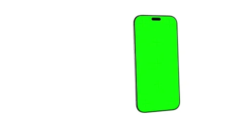 Smartphone with green screen  smooth slide-up and slide-down animation, ide.. Stock Footage 310164510
