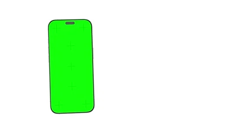 Smartphone with green screen  smooth slide-up and slide-down animation, ide.. 스톡 동영상 310175119