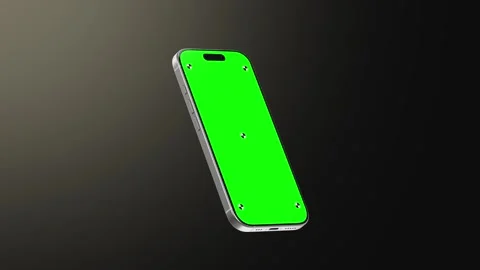 Smartphone Green Screen Vertical Drop In Warm Light Video stock 343637803