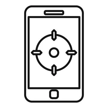 Smartphone gyroscope icon outline vector. Phone accelerometer Stock Illustration