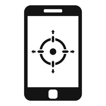 Smartphone gyroscope icon simple vector. Phone accelerometer Stock Illustration