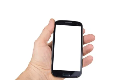 Smartphone in the hand with copy space for text Stock Photos