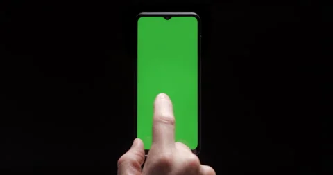 Smartphone hand gestures with green screen Stock-Footage 280523120