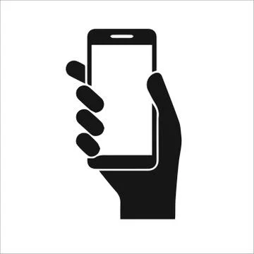 Smartphone in hand icon isolated Stock Illustration