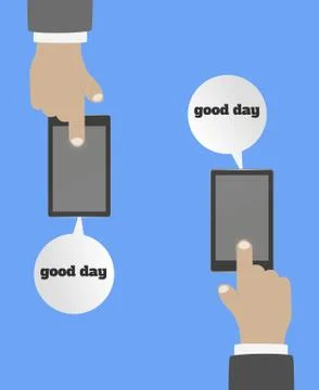 Smartphone in hand Stock Illustration