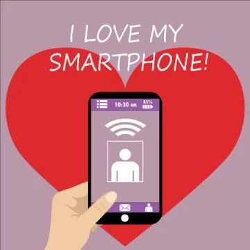 Smartphone in hand Stock Illustration