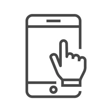 Smartphone with Hand Stock Illustration