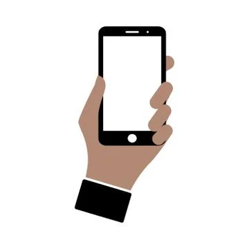 Smartphone in hand Stock Illustration