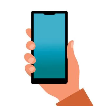 Smartphone in hand Stock Illustration