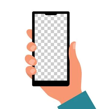 Smartphone in hand Stock Illustration