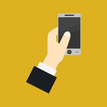 Smartphone in hand Stock Illustration