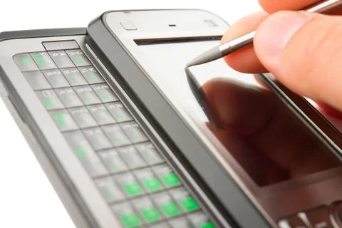 Smartphone in a hand Stock Photos