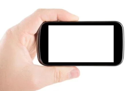 Smartphone in hand Stock Photos
