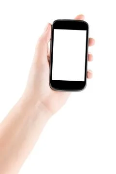 Smartphone in hand Stock Photos