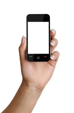 Smartphone in hand Stock Photos