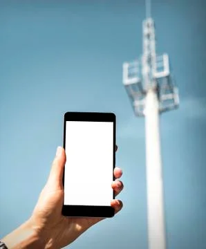 Smartphone in hand. Stock Photos