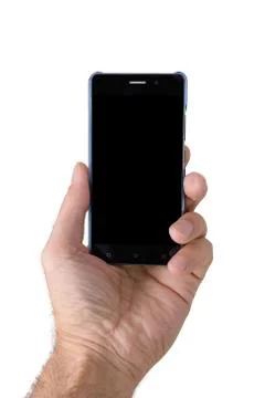 Smartphone in hand Stock Photos