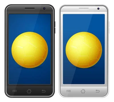 Smartphone handball Stock Illustration