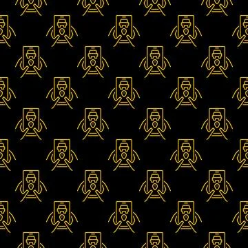 Smartphone in Hands with Carsharing App vector dark seamless pattern Stock Illustration
