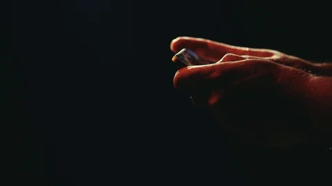 Smartphone hands dark background Stock Footage 93360548