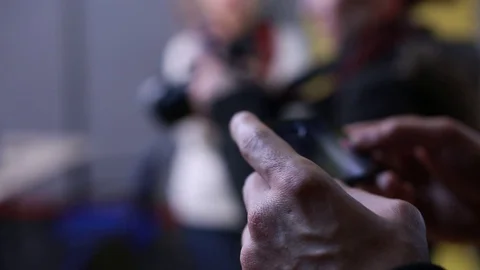 Smartphone in hands, gadget, man, communication, mobile, sms, social, Stock Footage 89206217