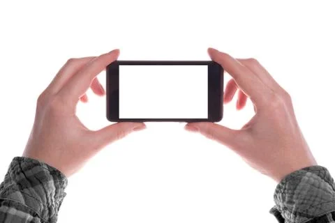 Smartphone in hands Stock Photos